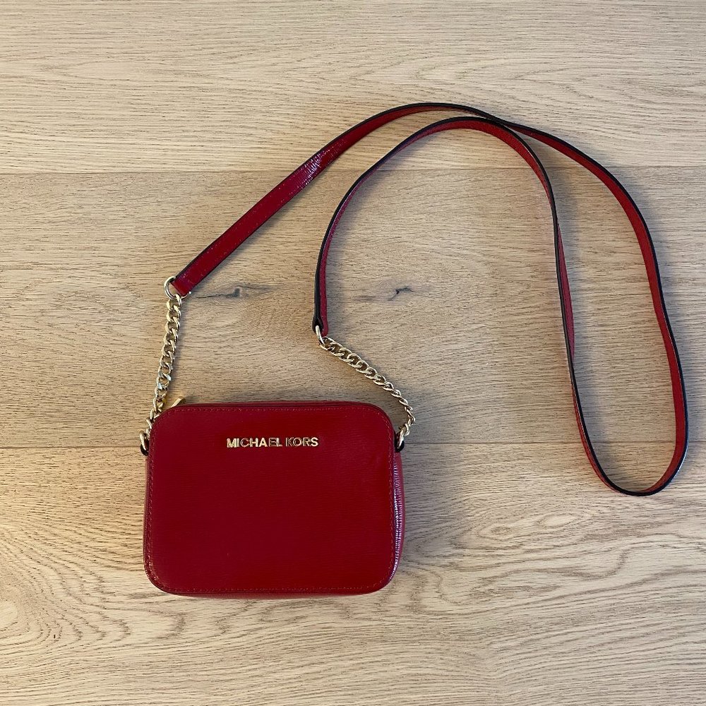 Michael Kors Jet Set Travel Mini Crossbody Bag - Red